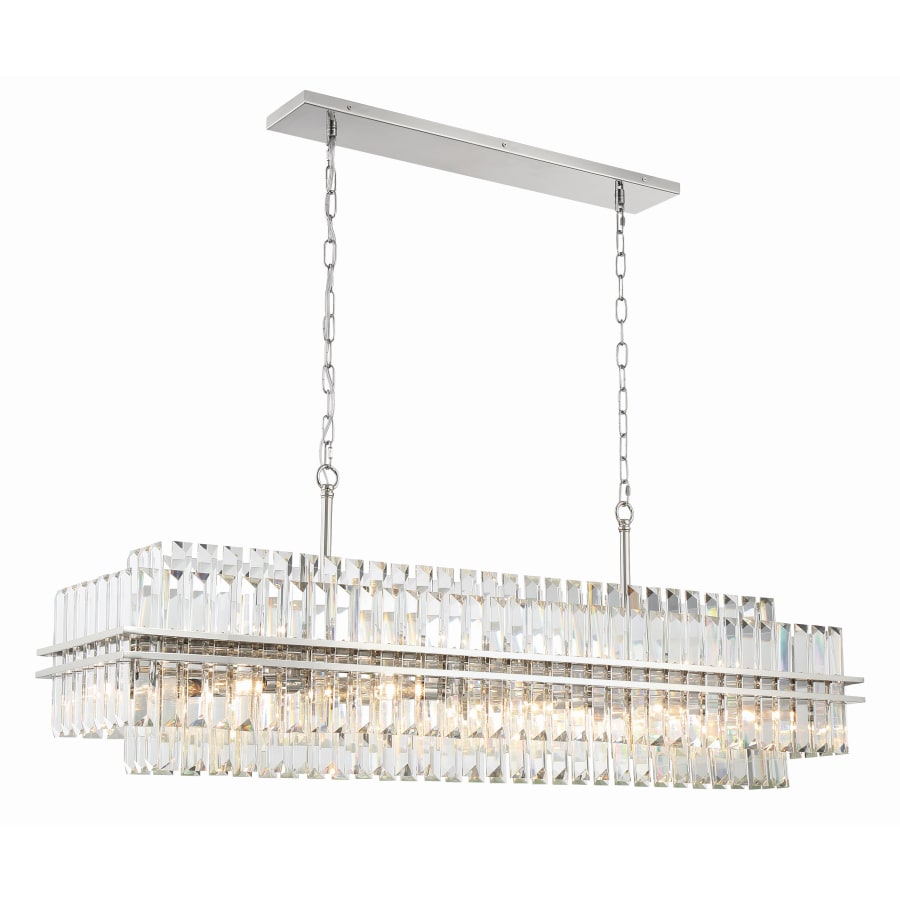 Crystorama Lighting Group Hayes 16 Light 50" Wide Crystal Linear Chandelier