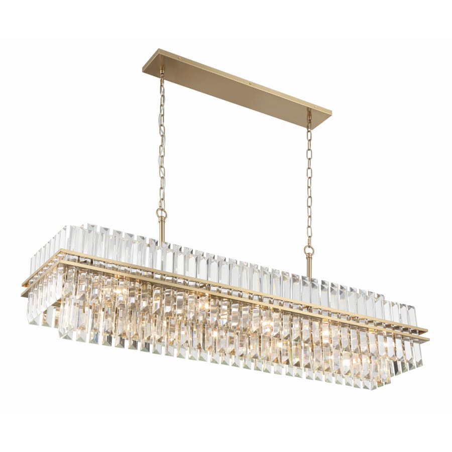 Crystorama Lighting Group Hayes 16 Light 50" Wide Crystal Linear Chandelier