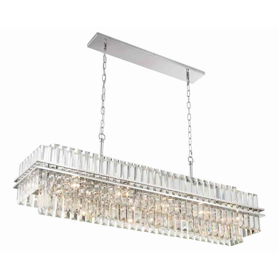Crystorama Lighting Group Hayes 16 Light 50" Wide Crystal Linear Chandelier