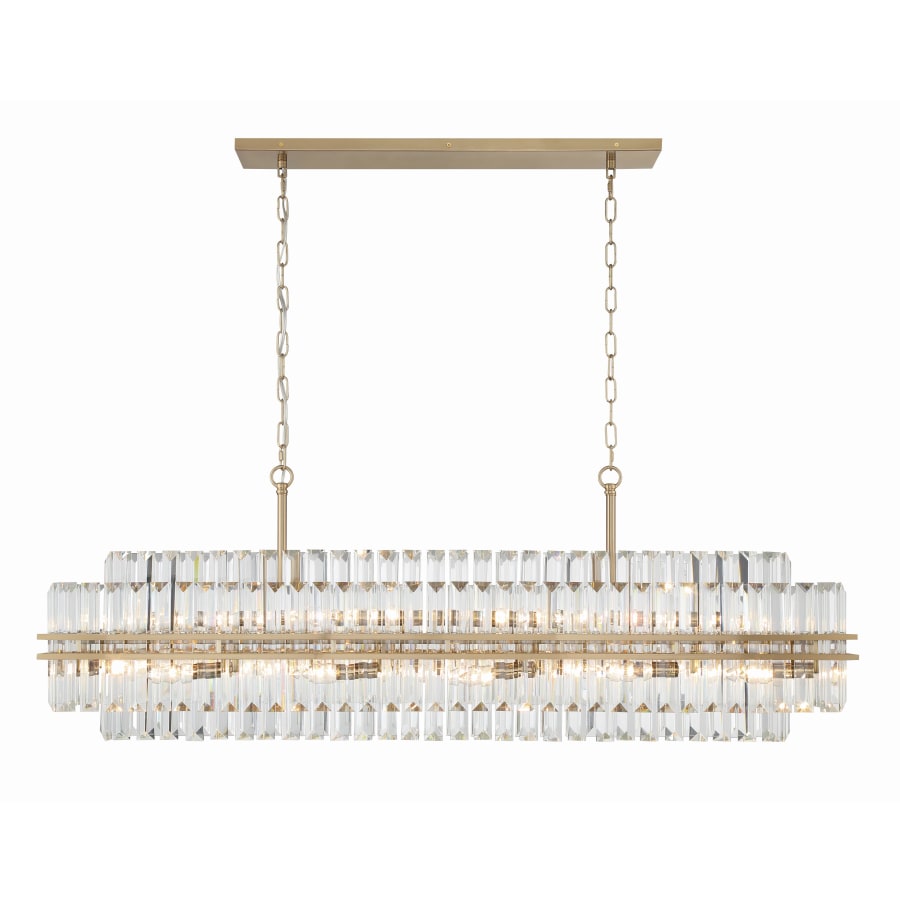 Crystorama Lighting Group Hayes 16 Light 50" Wide Crystal Linear Chandelier