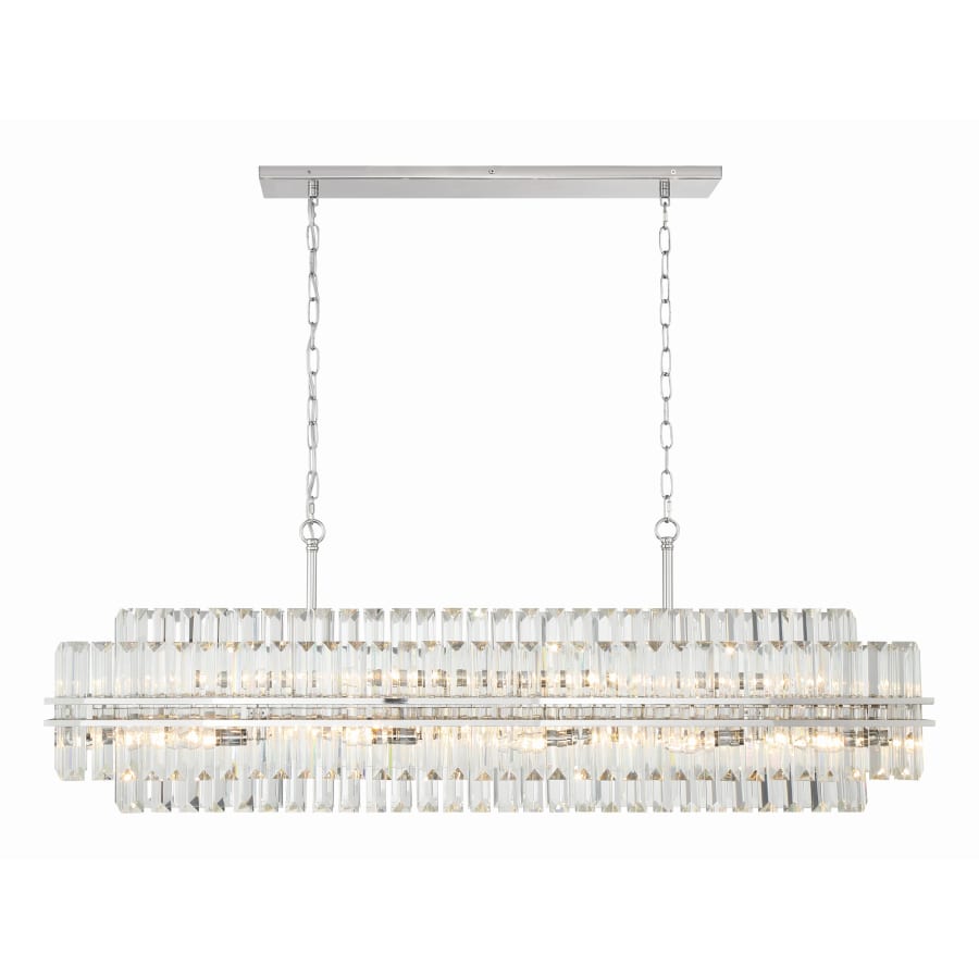 Crystorama Lighting Group Hayes 16 Light 50" Wide Crystal Linear Chandelier