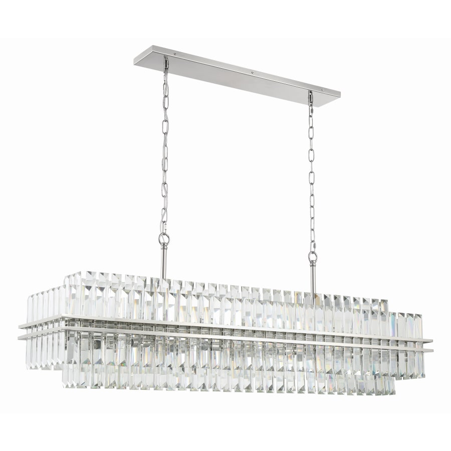 Crystorama Lighting Group Hayes 16 Light 50" Wide Crystal Linear Chandelier