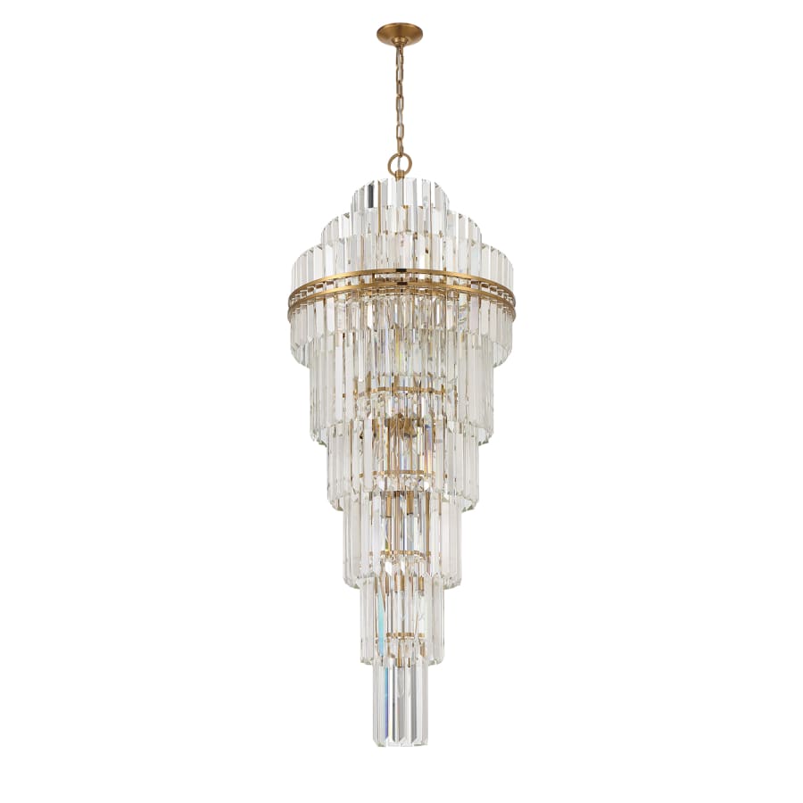 Crystorama Lighting Group Hayes 31 Light 24" Wide Crystal Waterfall Chandelier