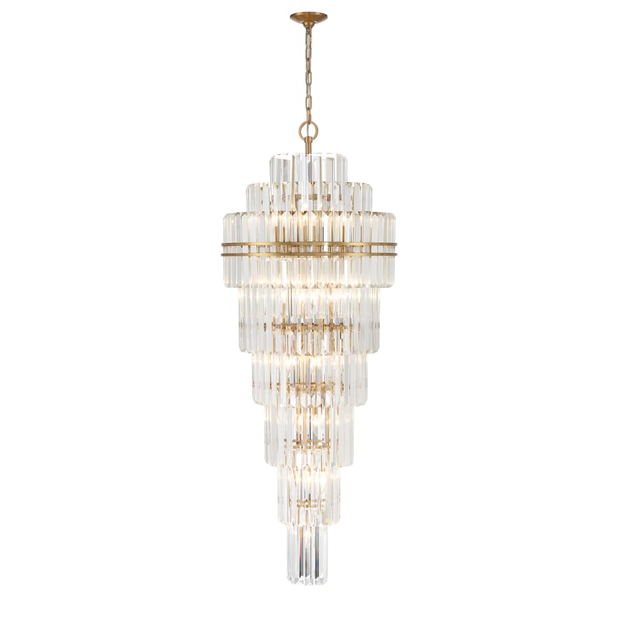 Crystorama Lighting Group Hayes 31 Light 24" Wide Crystal Waterfall Chandelier
