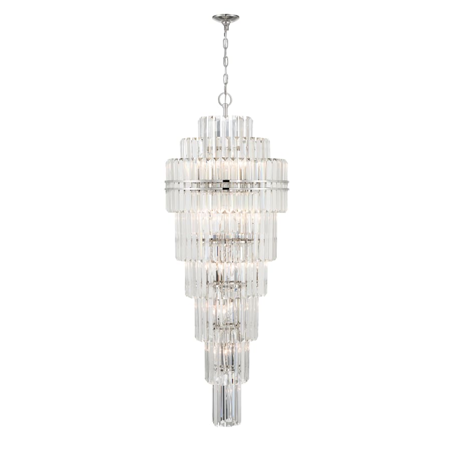 Crystorama Lighting Group Hayes 31 Light 24" Wide Crystal Waterfall Chandelier