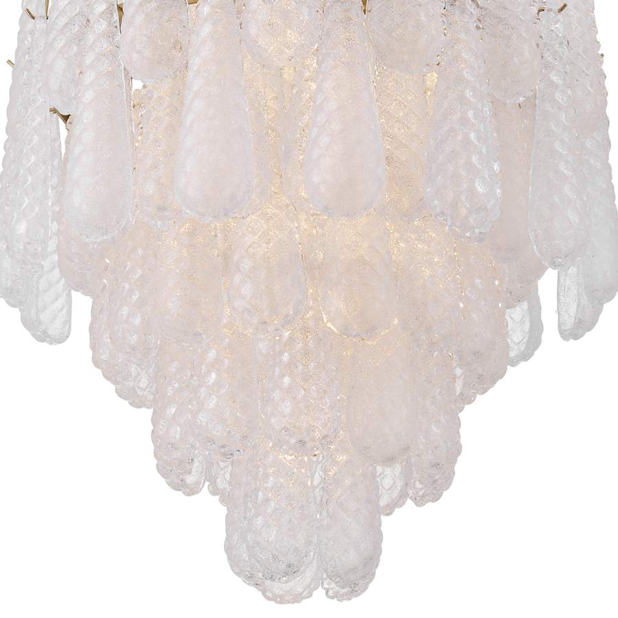 Crystorama Lighting Group Ollie 16 Light 26" Wide Waterfall Chandelier with Textured Sand Glass Shade