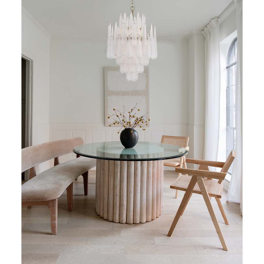 Crystorama Lighting Group Ollie 16 Light 26" Wide Waterfall Chandelier with Textured Sand Glass Shade