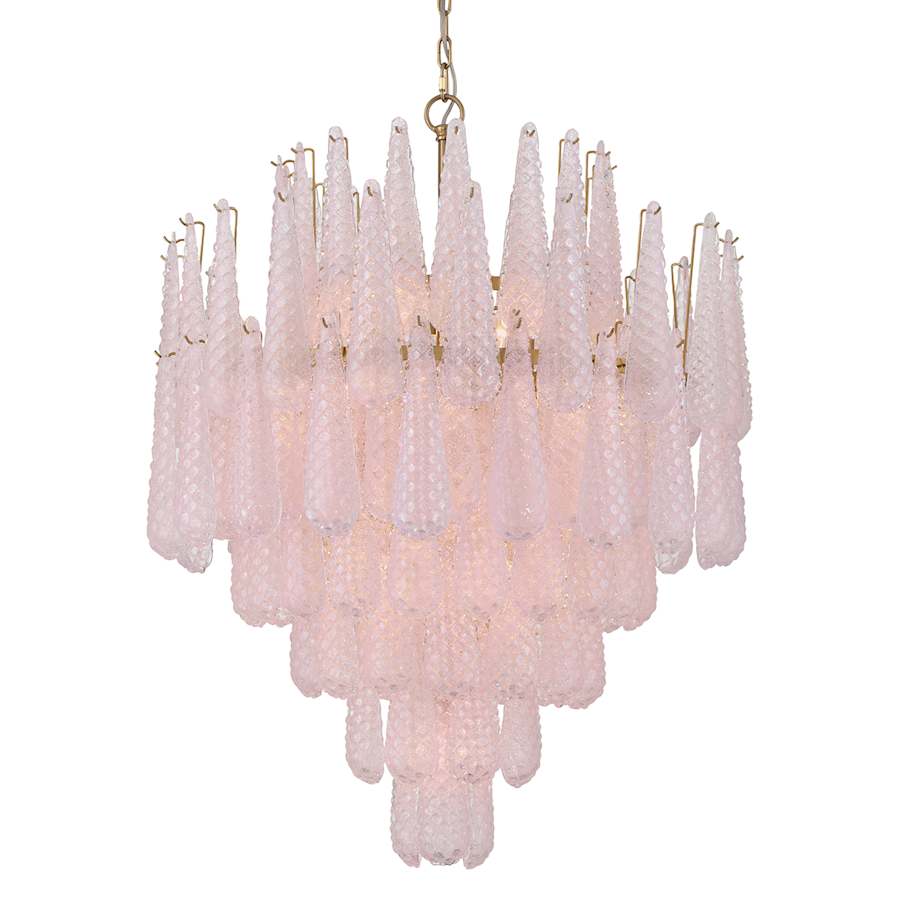 Crystorama Lighting Group Ollie 21 Light 33" Wide Waterfall Chandelier with Textured Sand Glass Shade