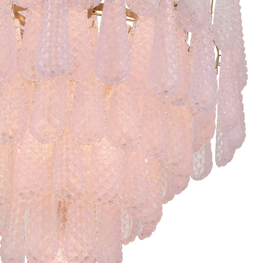 Crystorama Lighting Group Ollie 21 Light 33" Wide Waterfall Chandelier with Textured Sand Glass Shade