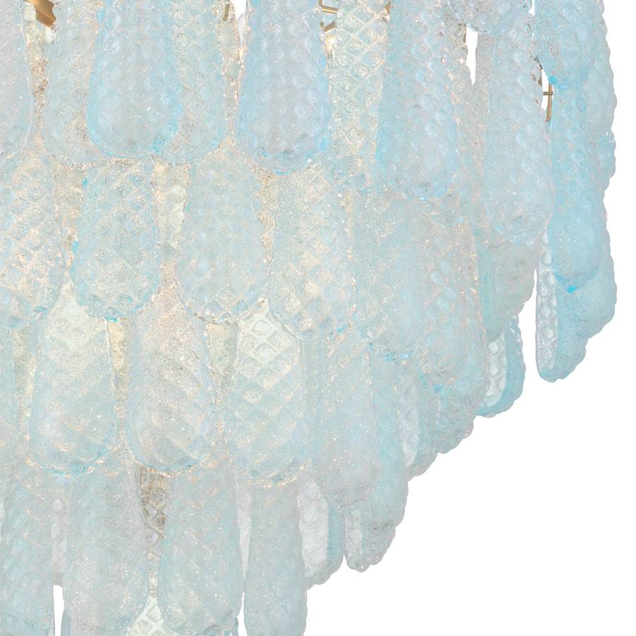 Crystorama Lighting Group Ollie 21 Light 33" Wide Waterfall Chandelier with Textured Sand Glass Shade