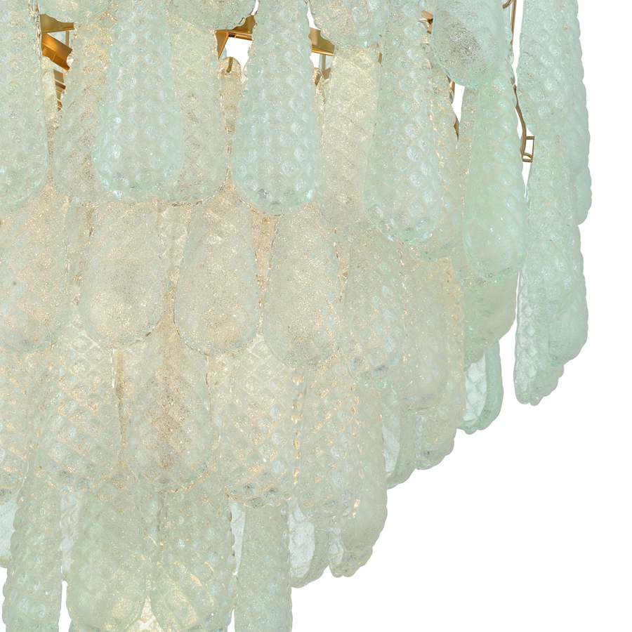 Crystorama Lighting Group Ollie 21 Light 33" Wide Waterfall Chandelier with Textured Sand Glass Shade