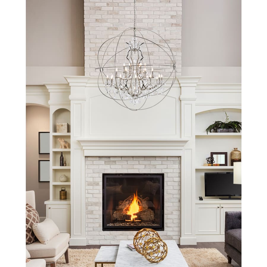 Elegant Lighting Geneva 25 Light 60" Wide Crystal Chandelier with Clear Royal Cut Crystals