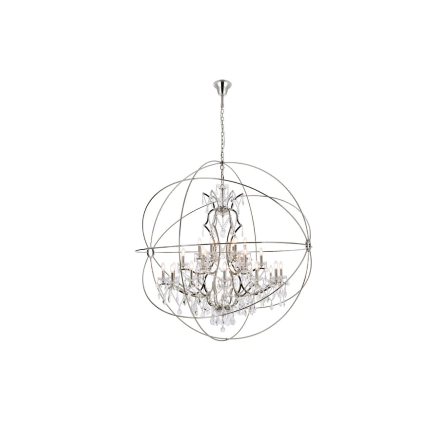 Elegant Lighting Geneva 25 Light 60" Wide Crystal Chandelier with Clear Royal Cut Crystals