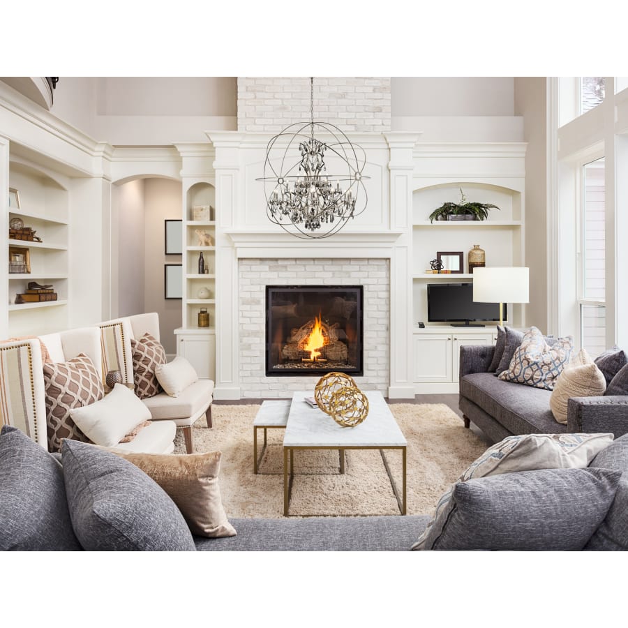 Elegant Lighting Geneva 25 Light 60" Wide Crystal Chandelier with Silver Shade Royal Cut Crystals