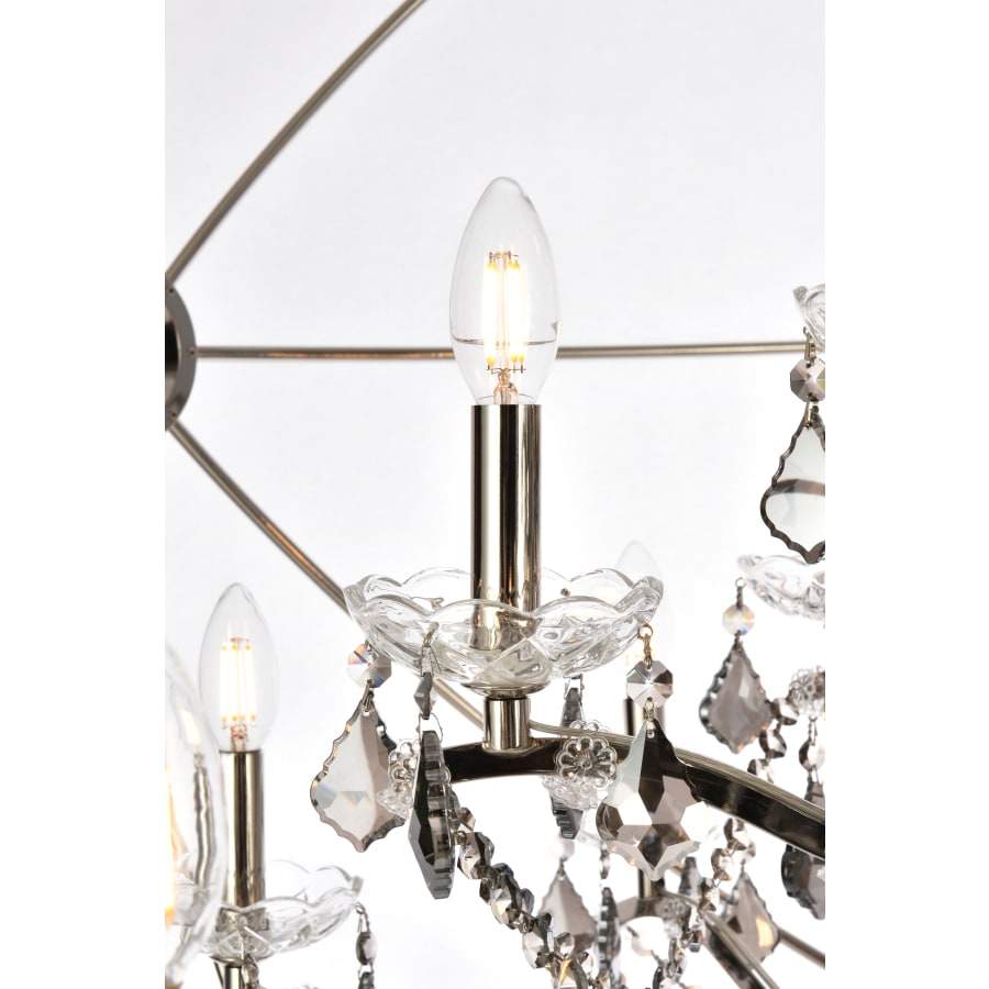 Elegant Lighting Geneva 25 Light 60" Wide Crystal Chandelier with Silver Shade Royal Cut Crystals