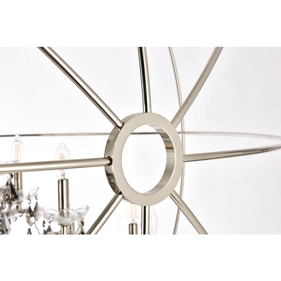 Elegant Lighting Geneva 25 Light 60" Wide Crystal Chandelier with Silver Shade Royal Cut Crystals
