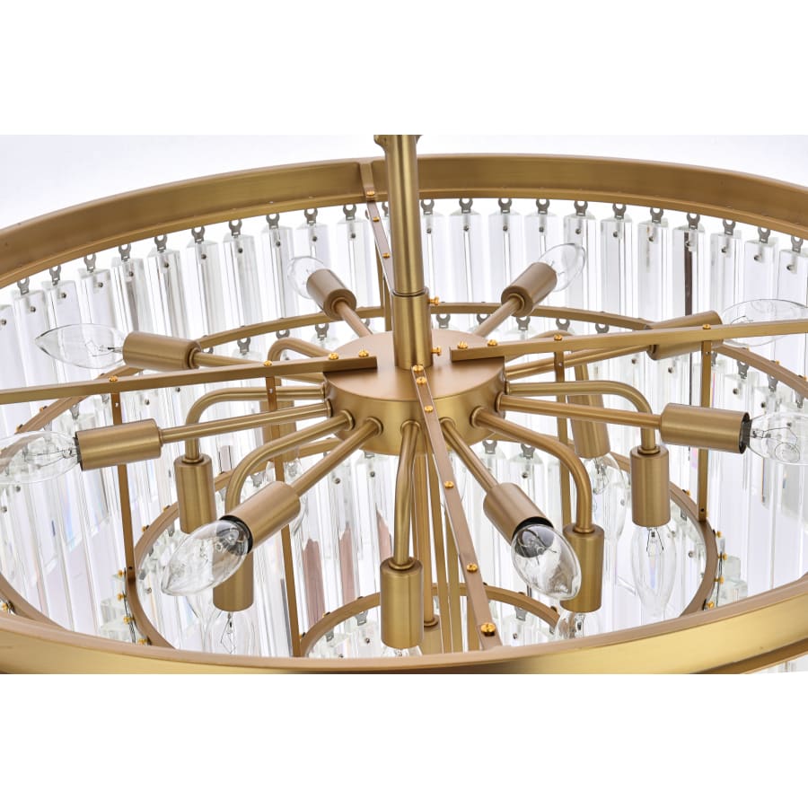 Elegant Lighting Sydney 17 Light 32" Wide Crystal Waterfall Chandelier
