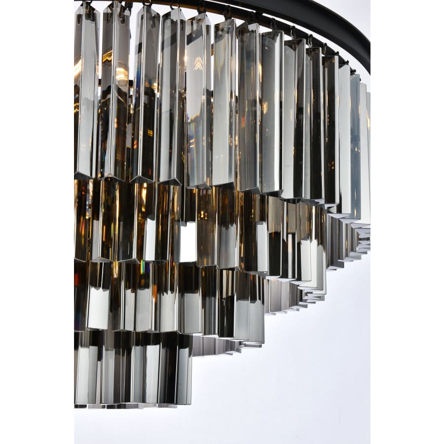 Elegant Lighting Sydney 17 Light 32" Wide Crystal Chandelier with Silver Shade Royal Cut Crystals