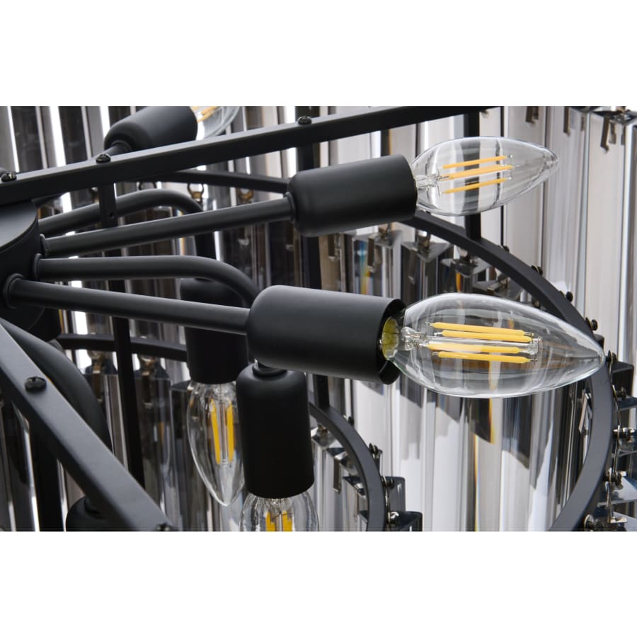 Elegant Lighting Sydney 17 Light 32" Wide Crystal Chandelier with Silver Shade Royal Cut Crystals