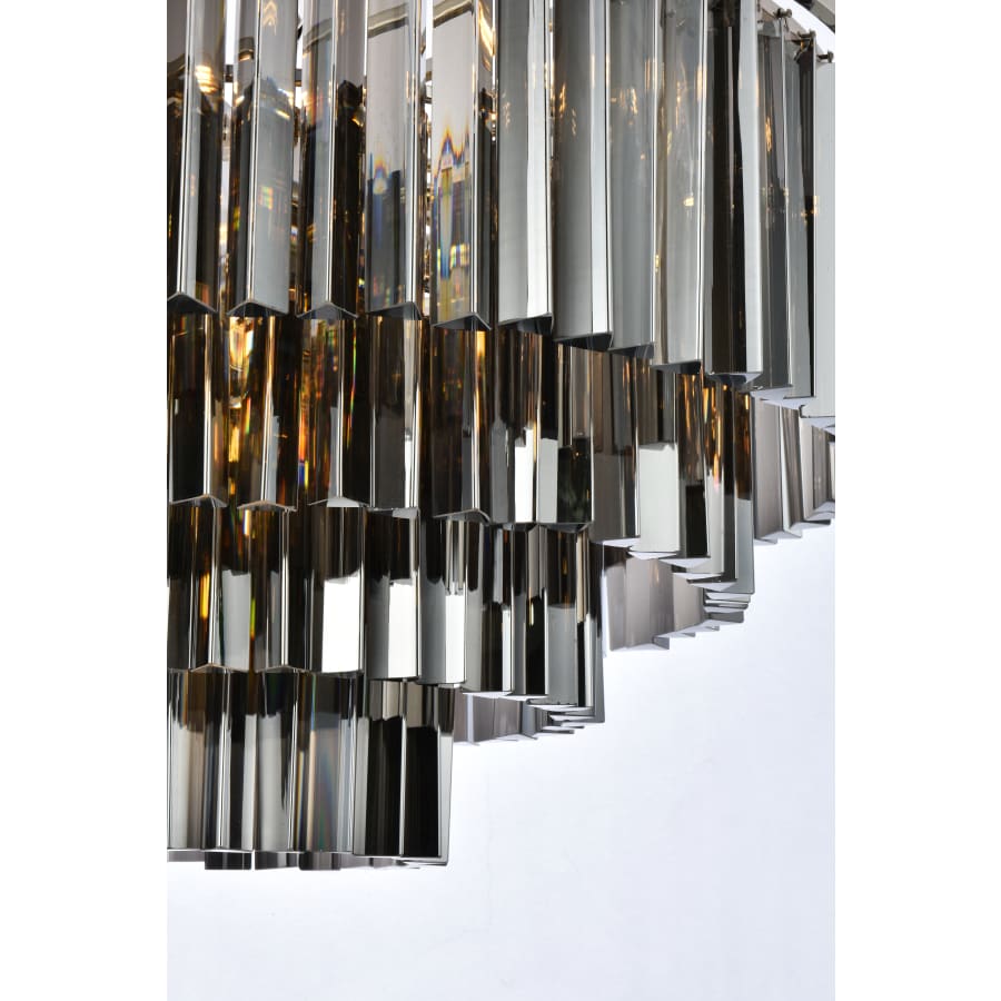 Elegant Lighting Sydney 17 Light 32" Wide Crystal Chandelier with Silver Shade Royal Cut Crystals