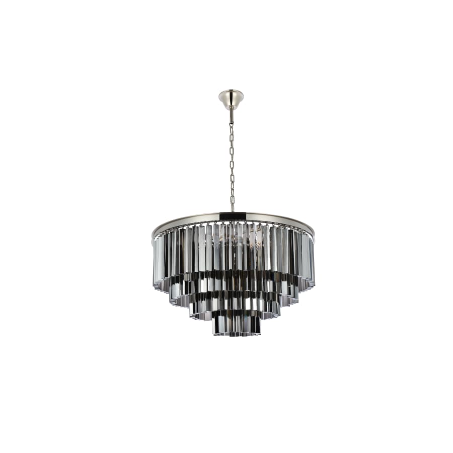 Elegant Lighting Sydney 17 Light 32" Wide Crystal Chandelier with Silver Shade Royal Cut Crystals