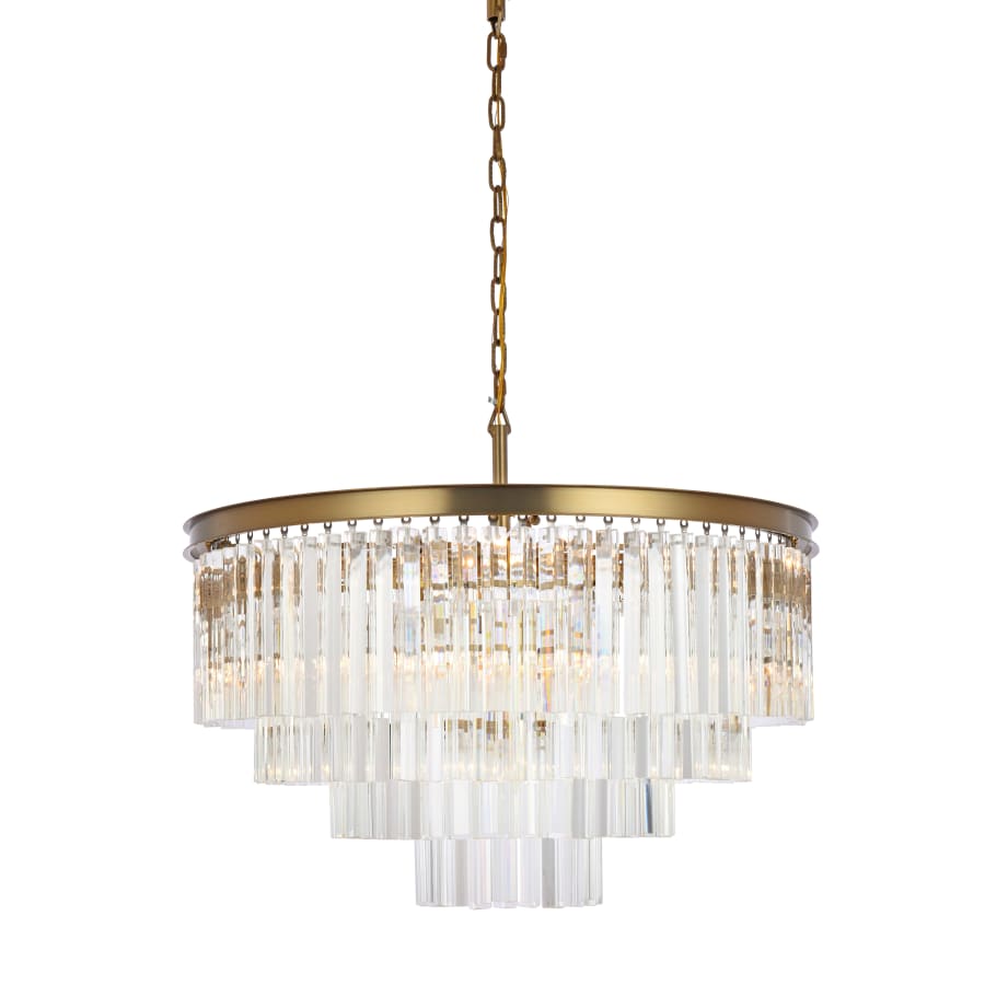 Elegant Lighting Sydney 17 Light 32" Wide Crystal Waterfall Chandelier