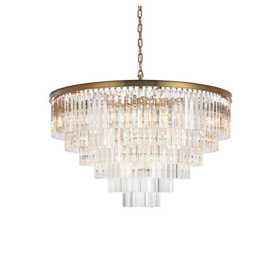 Elegant Lighting Sydney 33 Light 44" Wide Crystal Waterfall Chandelier