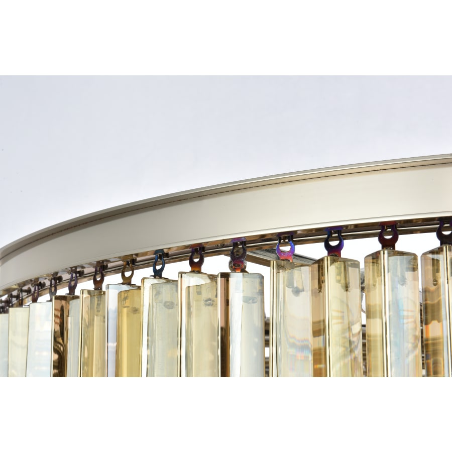 Elegant Lighting Sydney 33 Light 44" Wide Crystal Chandelier with Golden Teak Royal Cut Crystals