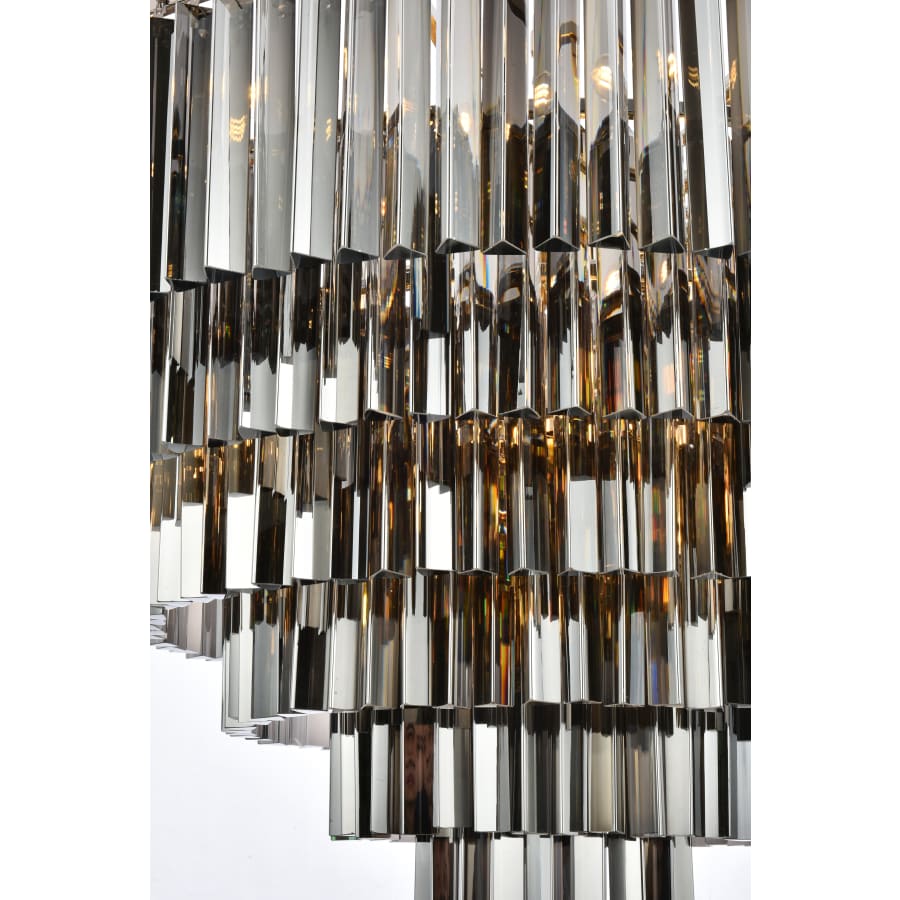 Elegant Lighting Sydney 33 Light 44" Wide Crystal Chandelier with Silver Shade Royal Cut Crystals