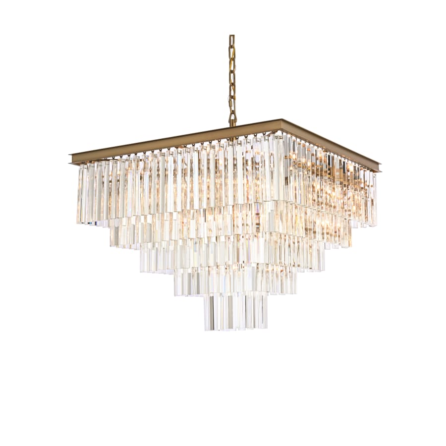 Elegant Lighting Sydney 21 Light 34" Wide Crystal Waterfall Chandelier