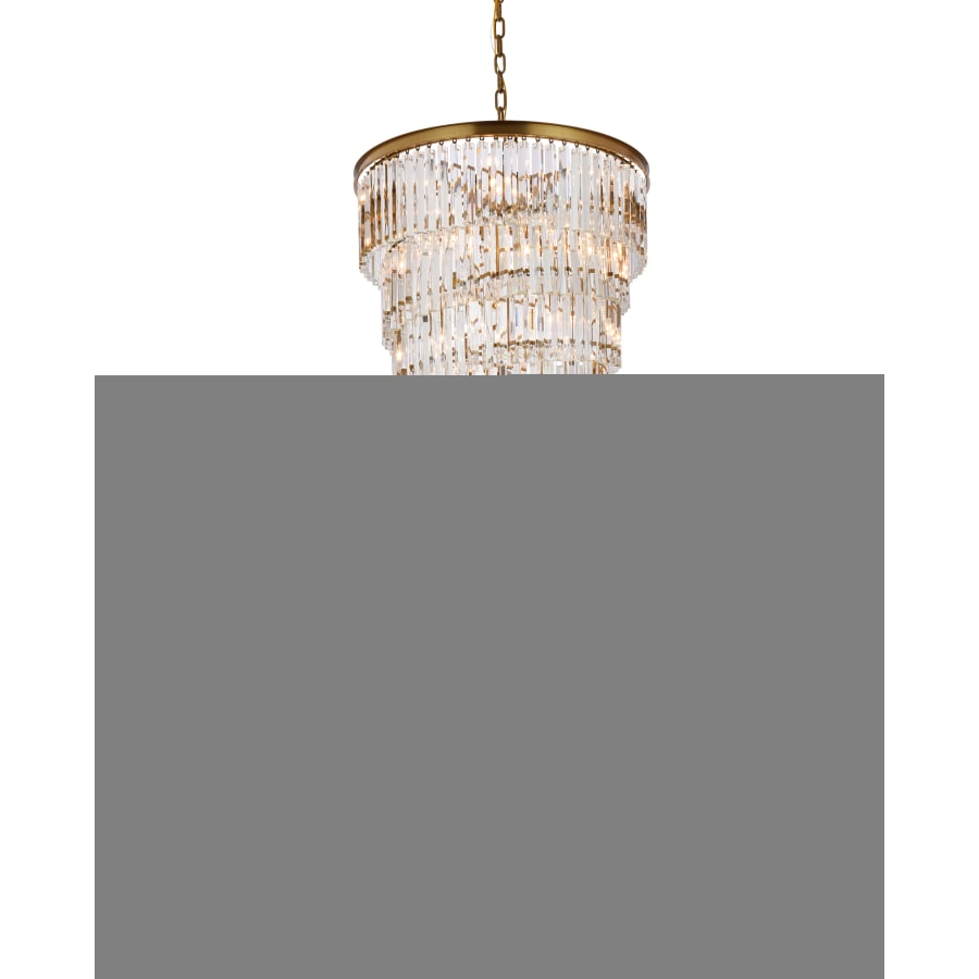Elegant Lighting Sydney 35 Light 30" Wide Crystal Waterfall Chandelier