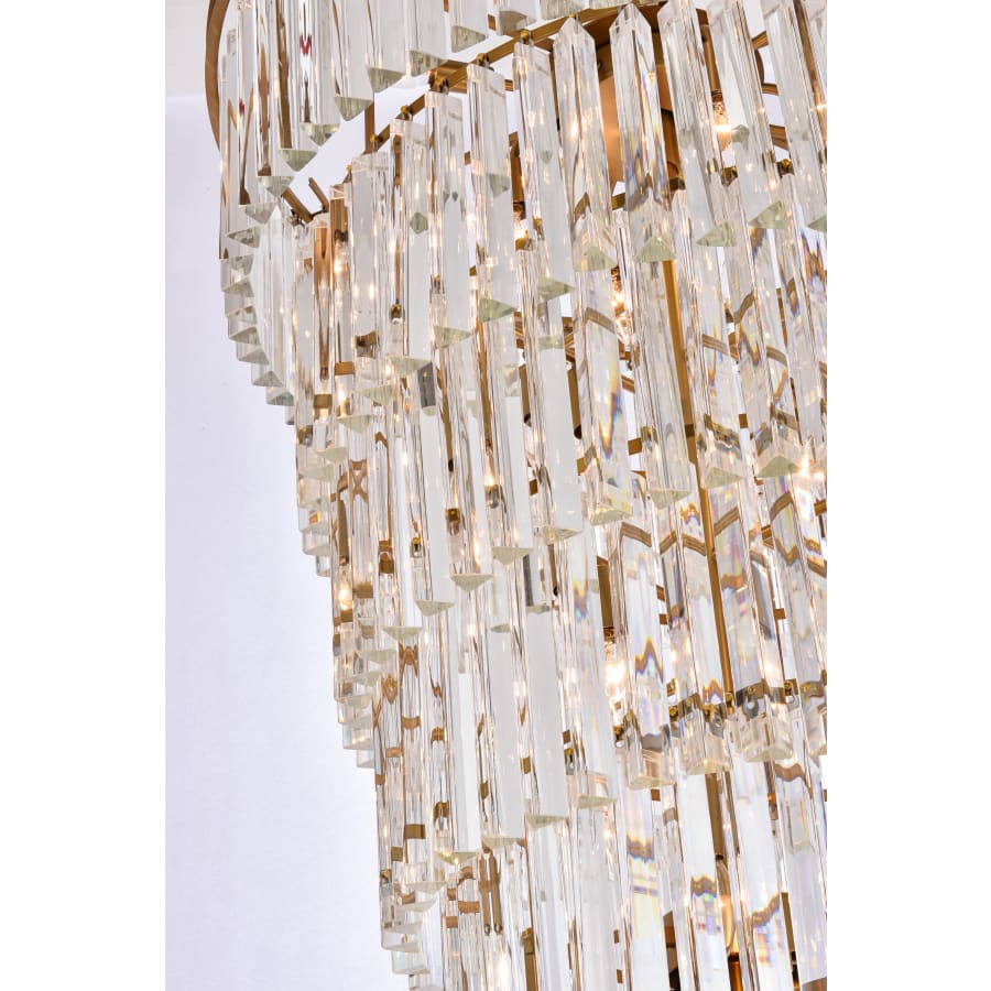 Elegant Lighting Sydney 35 Light 30" Wide Crystal Waterfall Chandelier