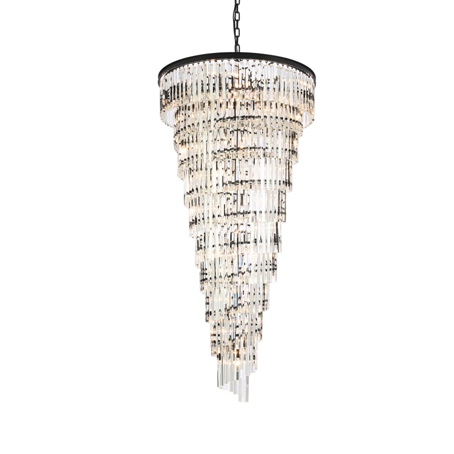 Elegant Lighting Sydney 42 Light 37" Wide Crystal Waterfall Chandelier