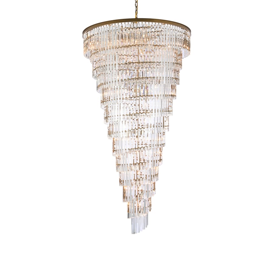 Elegant Lighting Sydney 58 Light 48" Wide Crystal Waterfall Chandelier