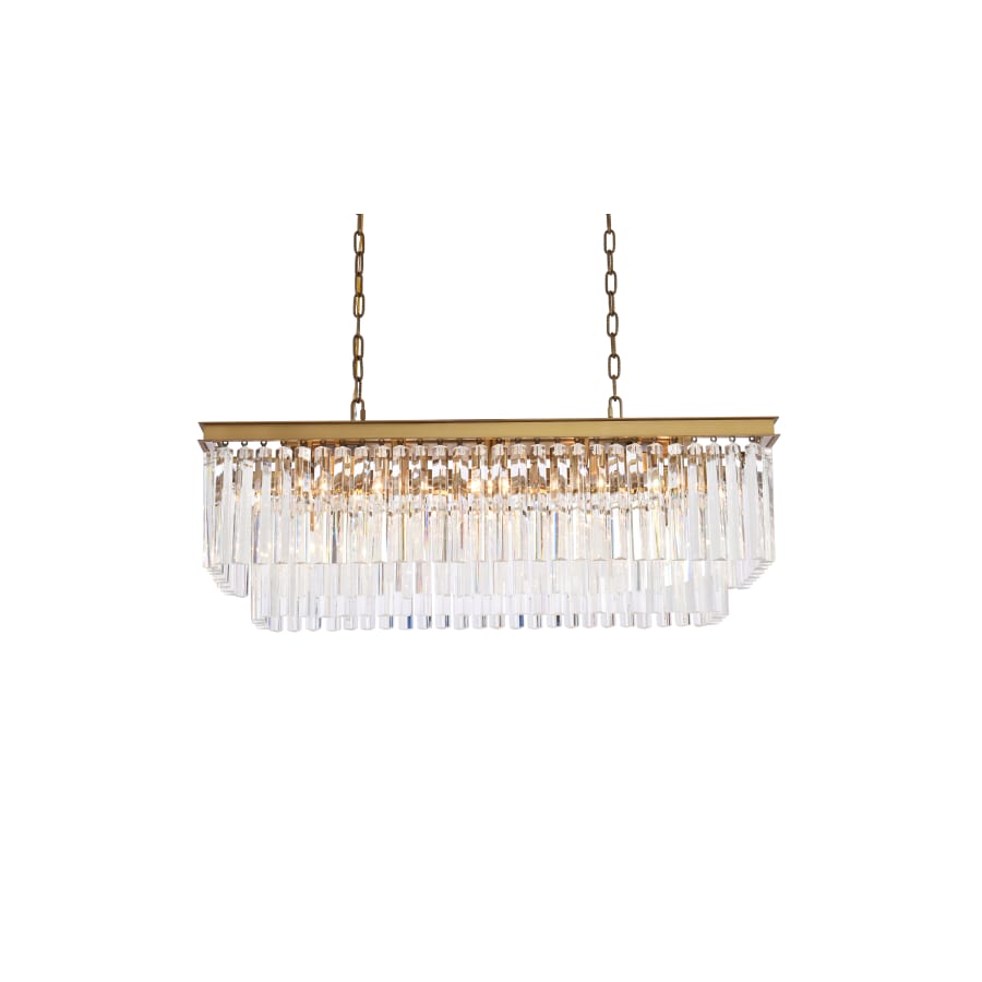 Elegant Lighting Sydney 12 Light 40" Wide Crystal Waterfall Chandelier