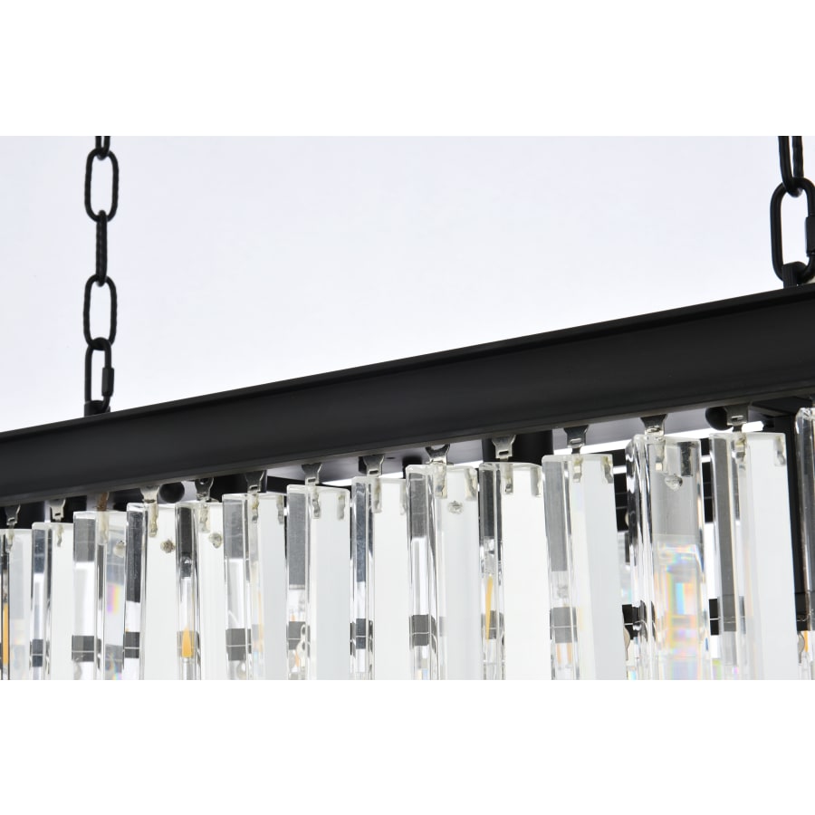 Elegant Lighting Sydney 12 Light 40" Wide Crystal Linear Chandelier with Clear Royal Cut Crystals