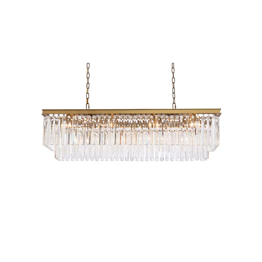 Elegant Lighting Sydney 12 Light 50" Wide Crystal Waterfall Chandelier