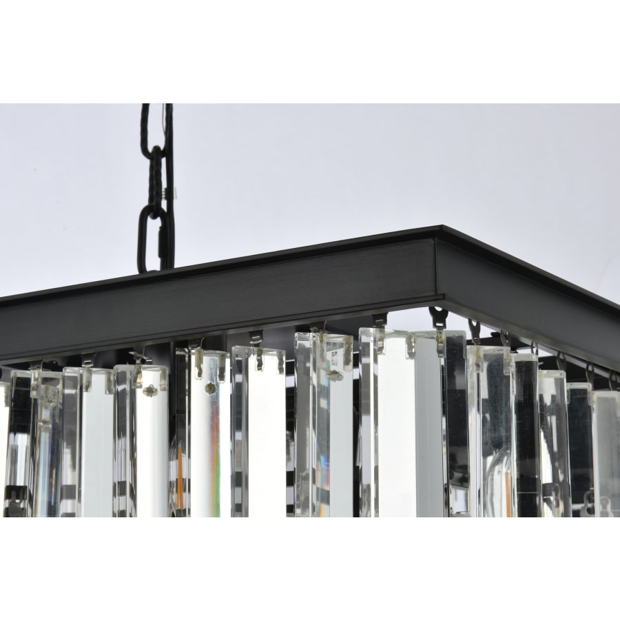 Elegant Lighting Sydney 12 Light 50" Wide Crystal Linear Chandelier with Clear Royal Cut Crystals