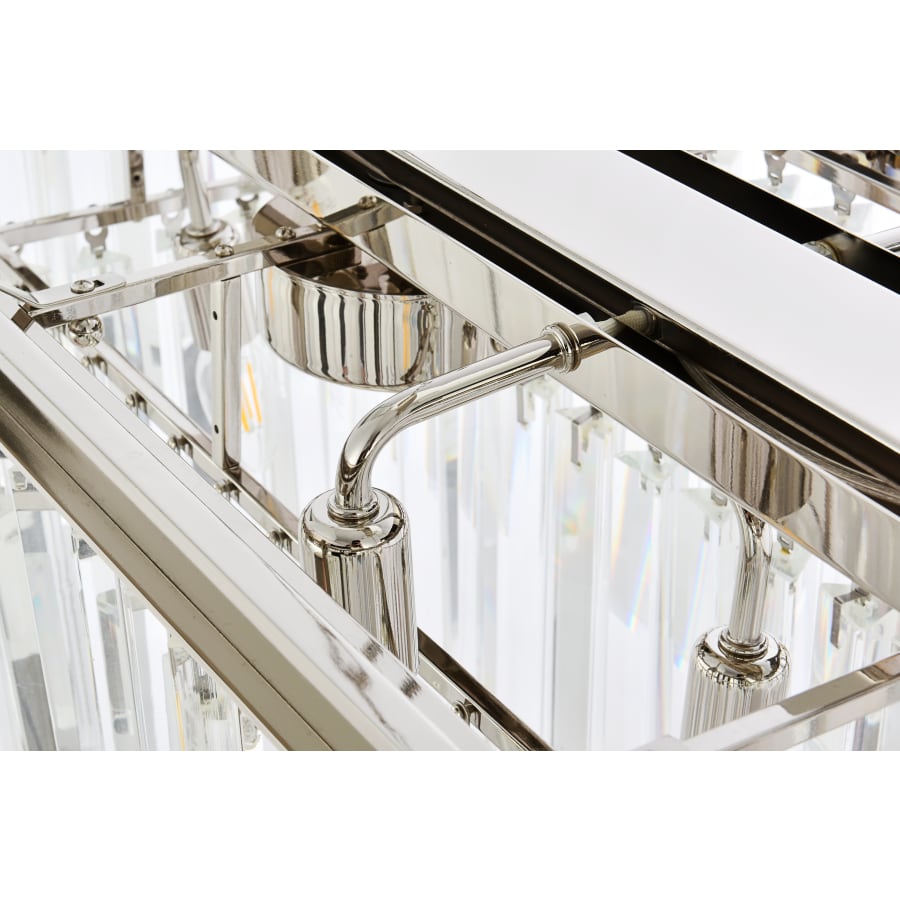 Elegant Lighting Sydney 12 Light 50" Wide Crystal Linear Chandelier with Clear Royal Cut Crystals
