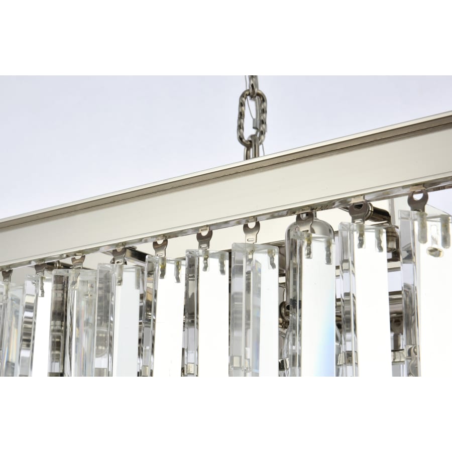 Elegant Lighting Sydney 12 Light 50" Wide Crystal Linear Chandelier with Clear Royal Cut Crystals