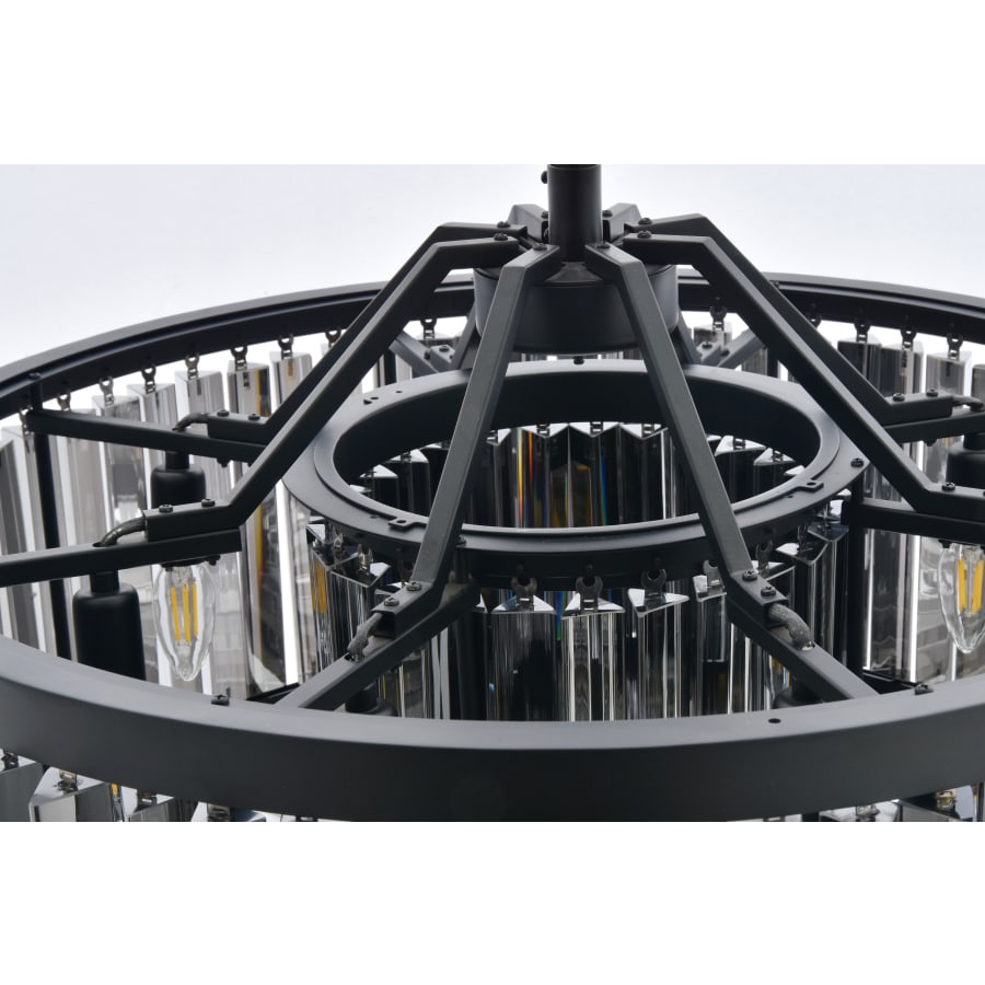 Elegant Lighting Chelsea 8 Light 28" Wide Crystal Drum Chandelier with Golden Teak Royal Cut Crystals