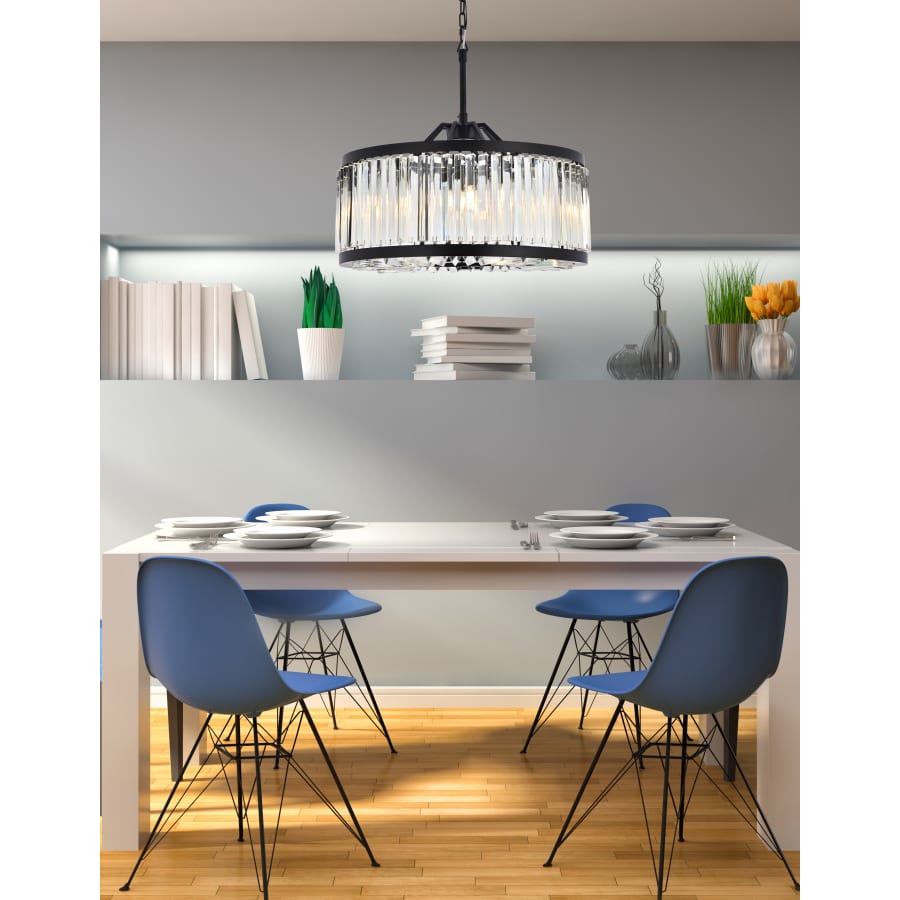 Elegant Lighting Chelsea 8 Light 28" Wide Crystal Drum Chandelier with Clear Royal Cut Crystals