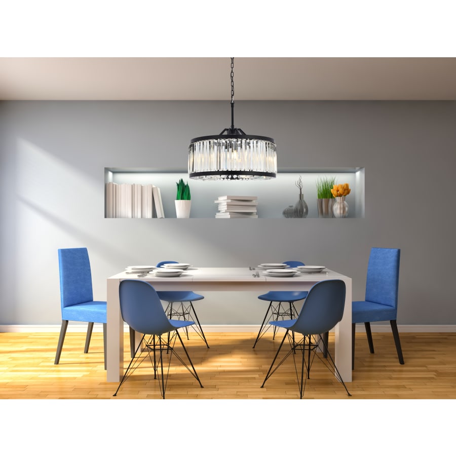 Elegant Lighting Chelsea 8 Light 28" Wide Crystal Drum Chandelier with Clear Royal Cut Crystals