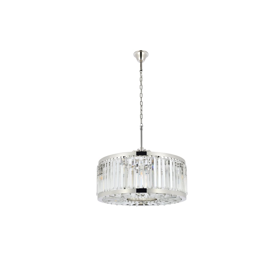 Elegant Lighting Chelsea 8 Light 28" Wide Crystal Drum Chandelier with Clear Royal Cut Crystals