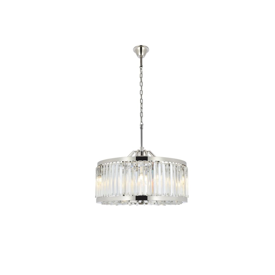 Elegant Lighting Chelsea 8 Light 28" Wide Crystal Drum Chandelier with Clear Royal Cut Crystals