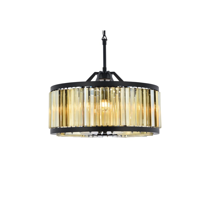 Elegant Lighting Chelsea 8 Light 28" Wide Crystal Drum Chandelier with Golden Teak Royal Cut Crystals