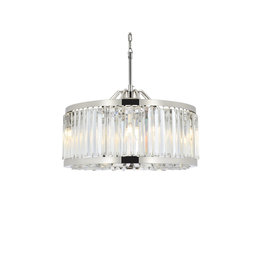 Elegant Lighting Chelsea 8 Light 28" Wide Crystal Drum Chandelier with Clear Royal Cut Crystals