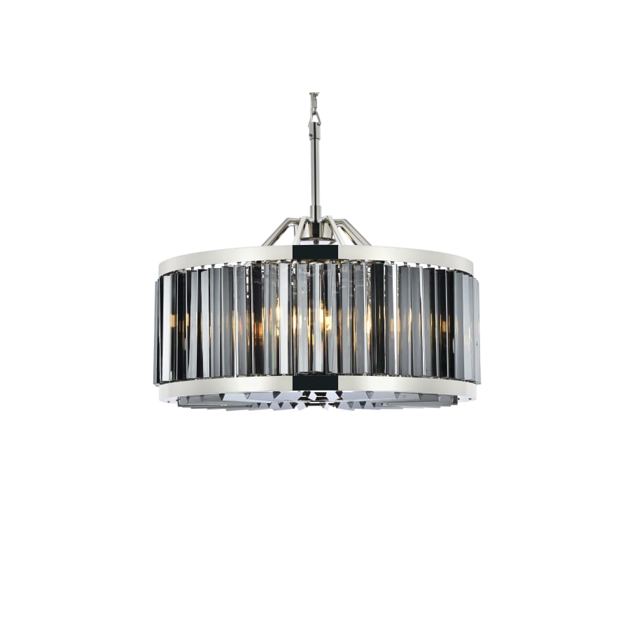 Elegant Lighting Chelsea 8 Light 28" Wide Crystal Drum Chandelier with Silver Shade Royal Cut Crystals
