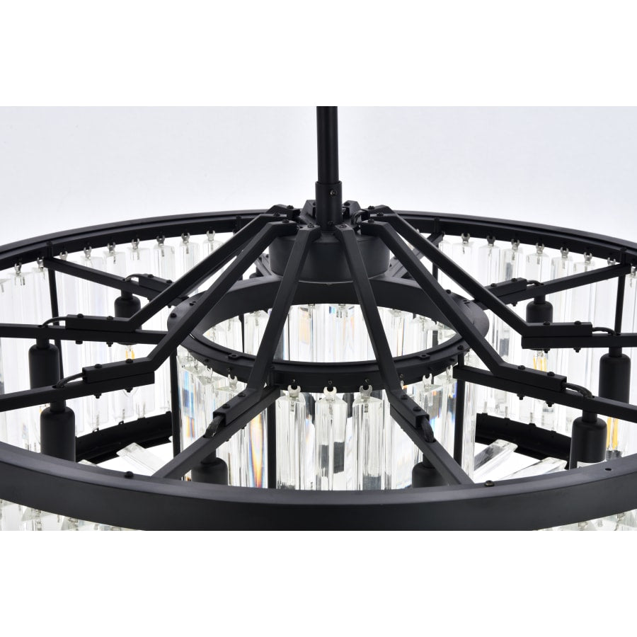 Elegant Lighting Chelsea 10 Light 36" Wide Crystal Drum Chandelier with Clear Royal Cut Crystals