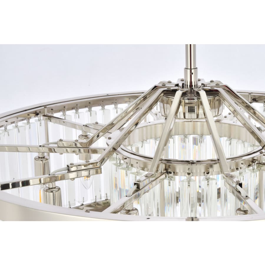 Elegant Lighting Chelsea 10 Light 36" Wide Crystal Drum Chandelier with Clear Royal Cut Crystals